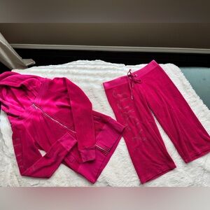 Juicy Couture Pink Terry Capri Tracksuit